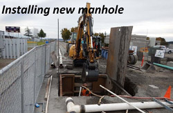 Installing new manhole