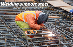 Welding support steel