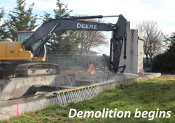 Demolition begins