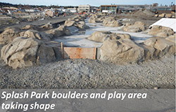 Spalsh park boulders and play area taking shape