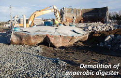 Demolition of anaerobic digester