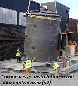 Carbon vessel installation in the odor control area (#7)