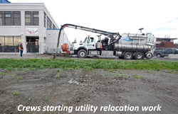 Crews starting utility relocation work